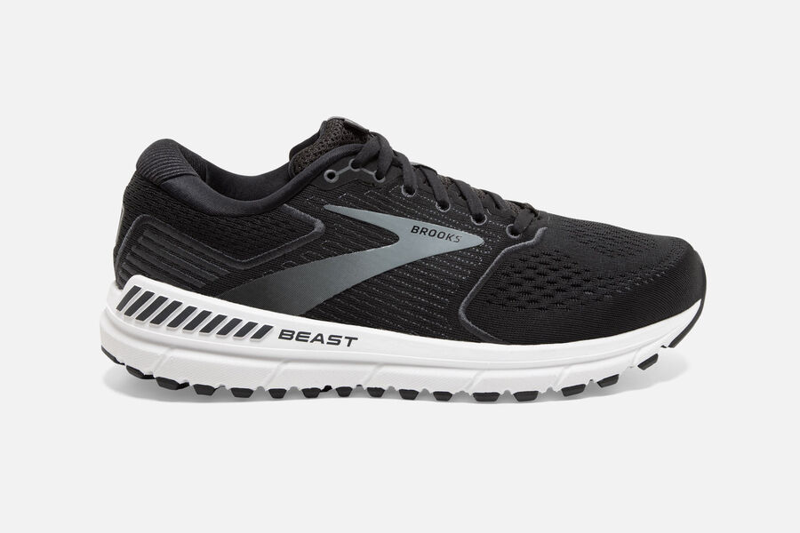 Brooks Men's Beast '20 Road Running Shoes Black/Ebony/Grey ( SEOJM8614 )